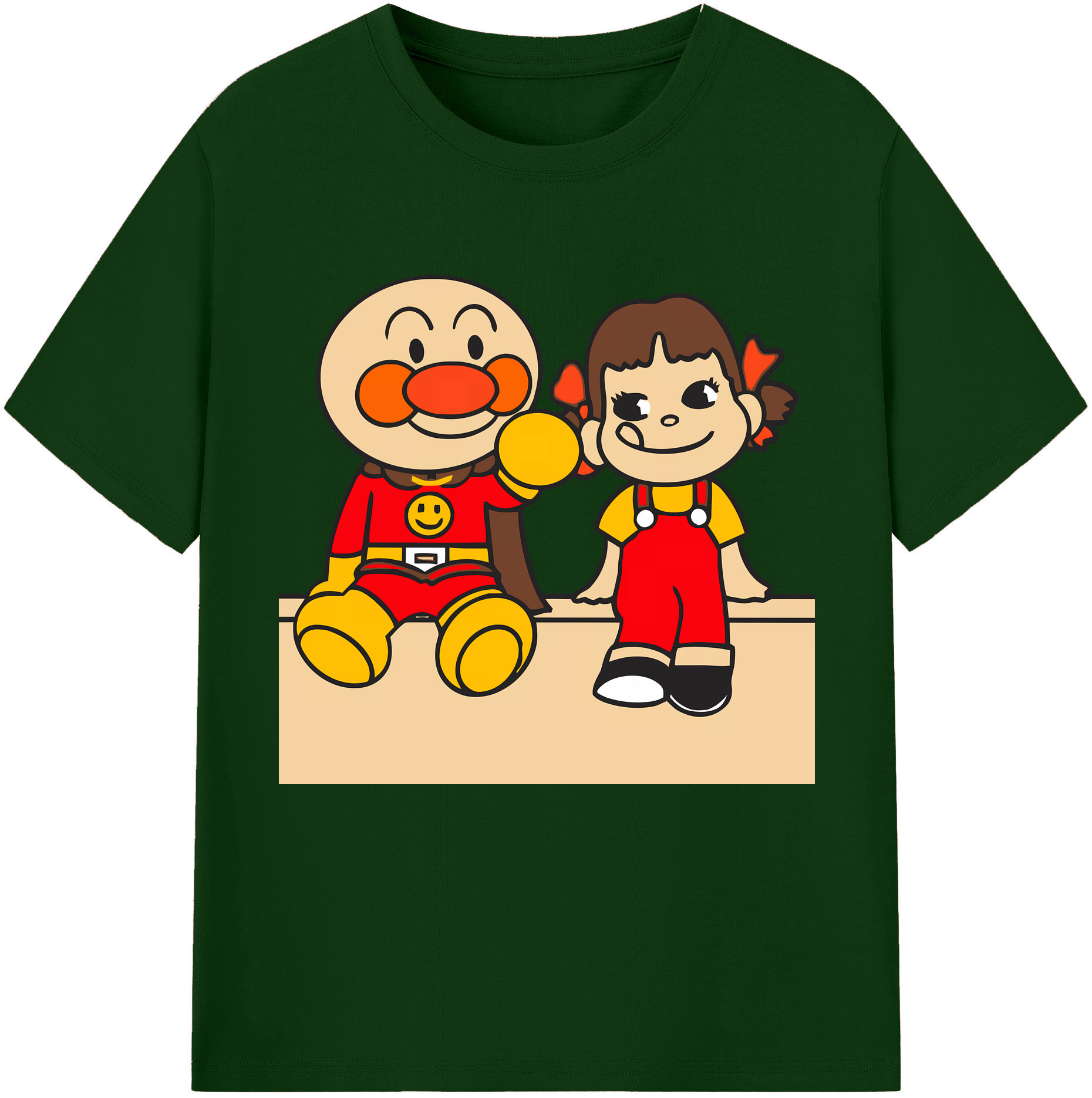 （画像用） アンパンマン Anpanman 綿100％半袖Tシャツ（フロントプリント）